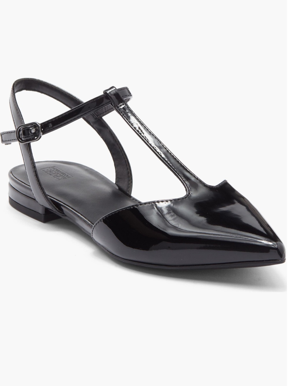 Nordstrom Rack Patent T-Strap Pointed Flat SZ-9 NIB